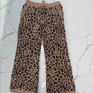 Leopard Print Knit Pants
